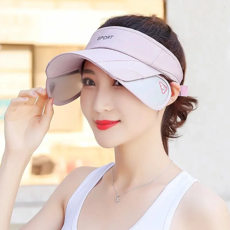 Nuevo verano deporte al aire libre Casual deportes gorra vacía pesca para hombres ala extraíble ensanchada sombrilla protección solar sombrero mujeres