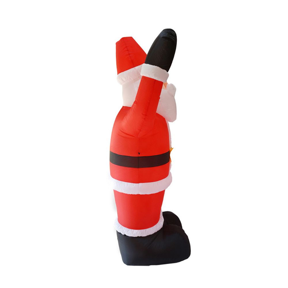 Santa claus waving Handhand、infateモデル、クリスマスデコレーション、きらめく人形、漫画の巨大なLEDランプ、パーティーギフト、屋外の芝生、1.8m