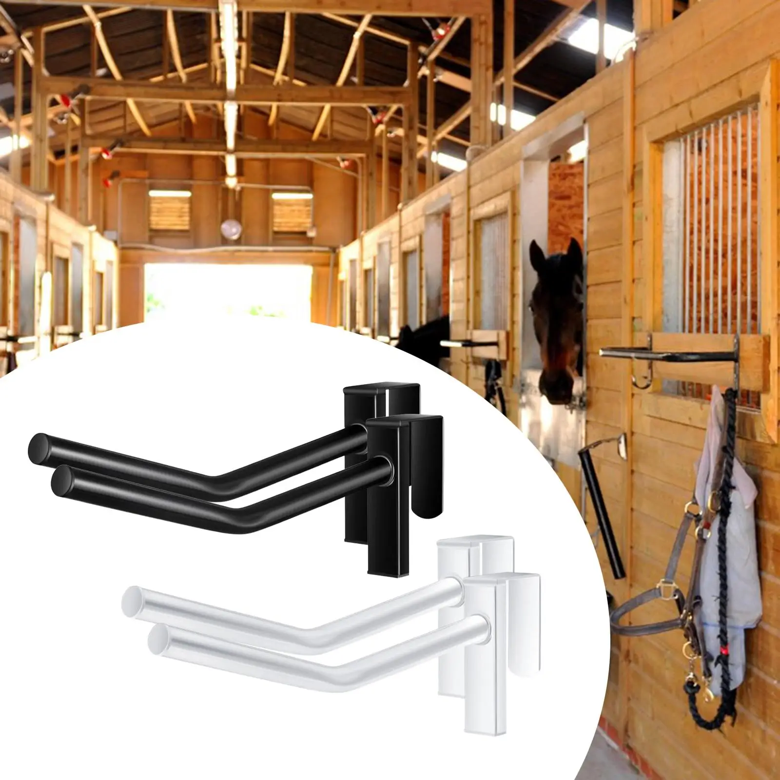 2Pcs Sattel Rack für Pferd Pad Halter Verdickte und Starke Eisen Halterung Pferd Decke Hängen Rack für Reitsport Zubehör