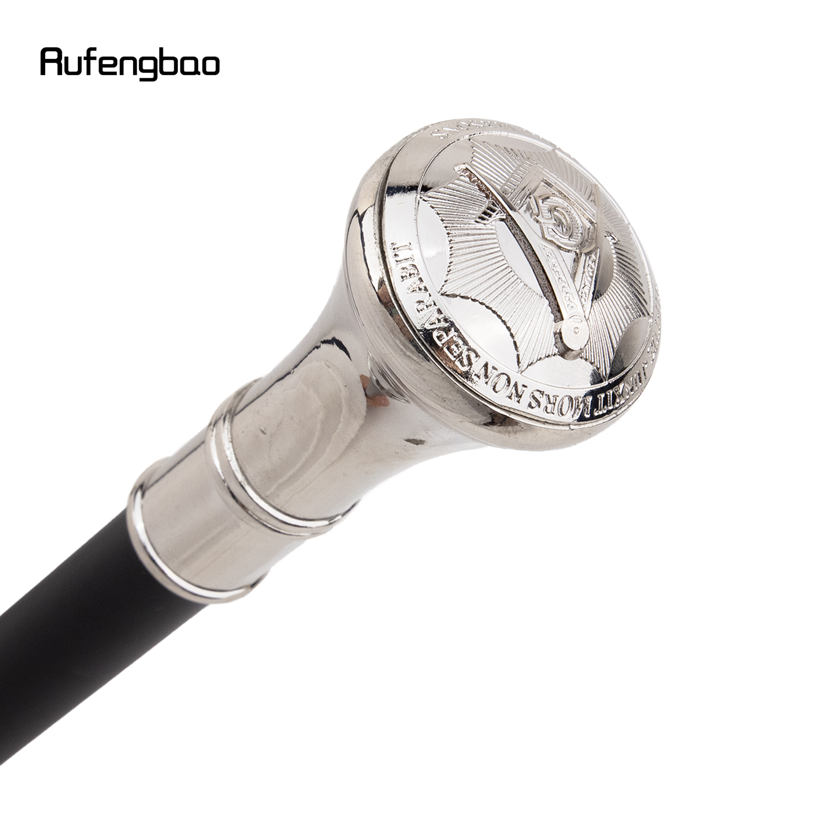 สีขาว Freemasonry Freemasons VG Totem บรรเทาเดิน Cane แฟชั่นเดิน Stick สุภาพบุรุษ Crosier KNOB Walking Stick 93 ซม.