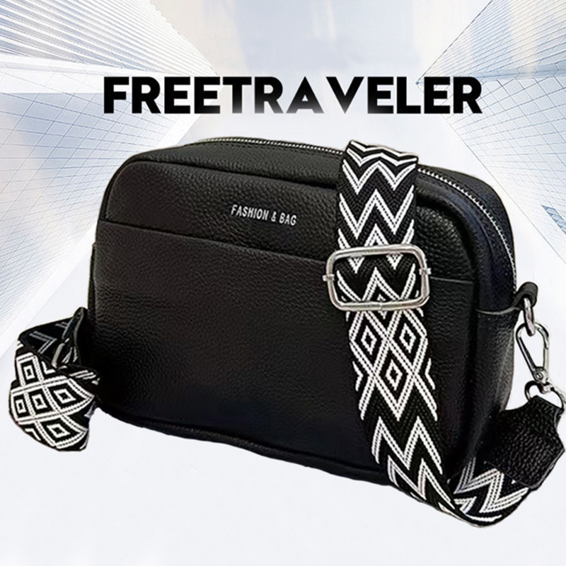 Bolsa crossbody de lona unissex – Bolsa quadrada elegante para câmera com alça larga, minimalista e versátil para homens/mulheres. Casual Chic, Ne