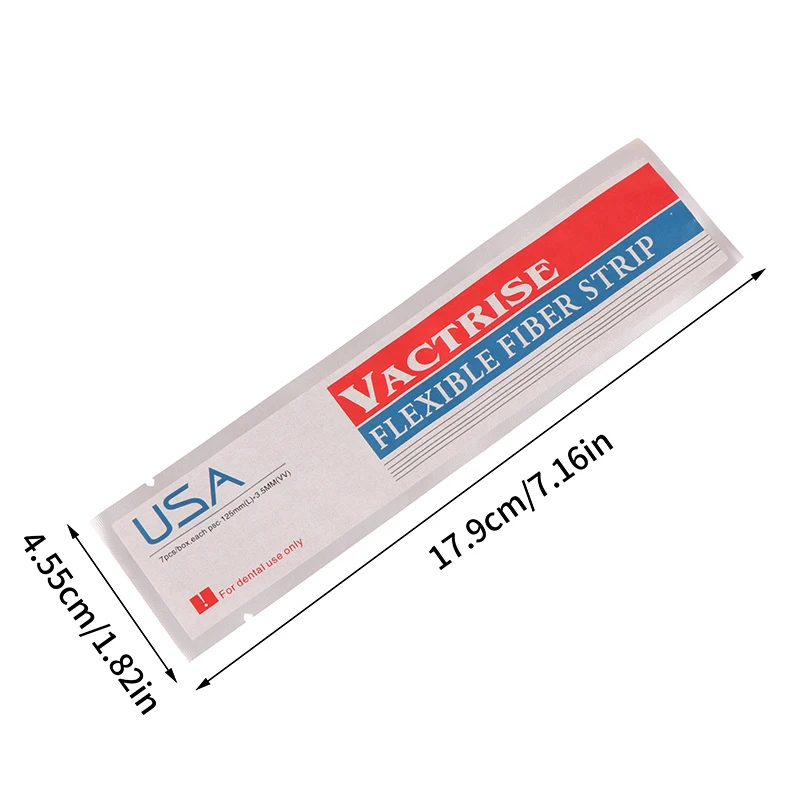 7 ชิ้น/กล่องทันตกรรมวัสดุยืดหยุ่นแถบไฟเบอร์ Glass Splint หลวมฟัน Fixation Strips Light Cure Bonding จัดฟัน Retainers