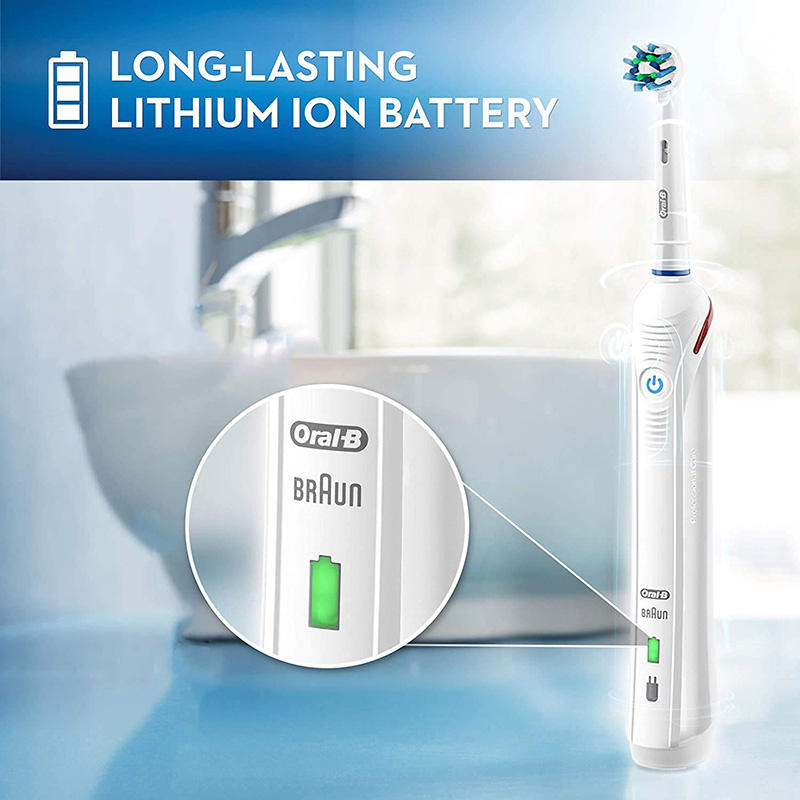 Oral B cepillo de dientes eléctrico Pro 4000 acción 3D limpieza diaria dientes Sensor de presión Visible 4 modos cuidado de las encías impermeable recargable