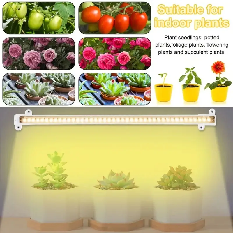 1/2/3/4 LED Grow Lightแถบสําหรับพืชในร่มUSBเต็มสเปกตรัมPhytoโคมไฟหรี่แสงได้จับเวลาต้นกล้าผักพืชปลูกแสง