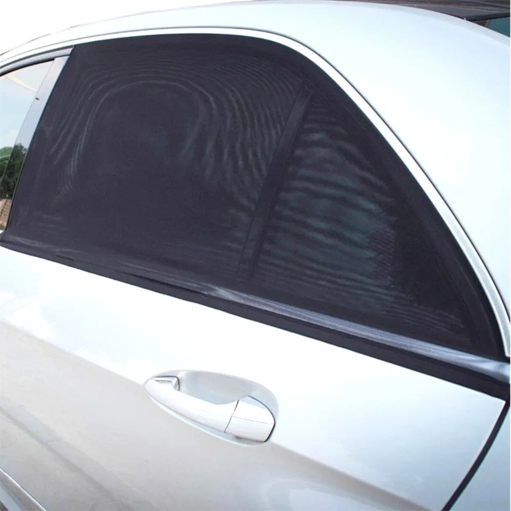 4PCS Car Sun Shade Mesh SUV Window UV Protect Curtain Cover Auto Covers Front Rear Side Cars Mosquito Net Sunshade Window Mesh