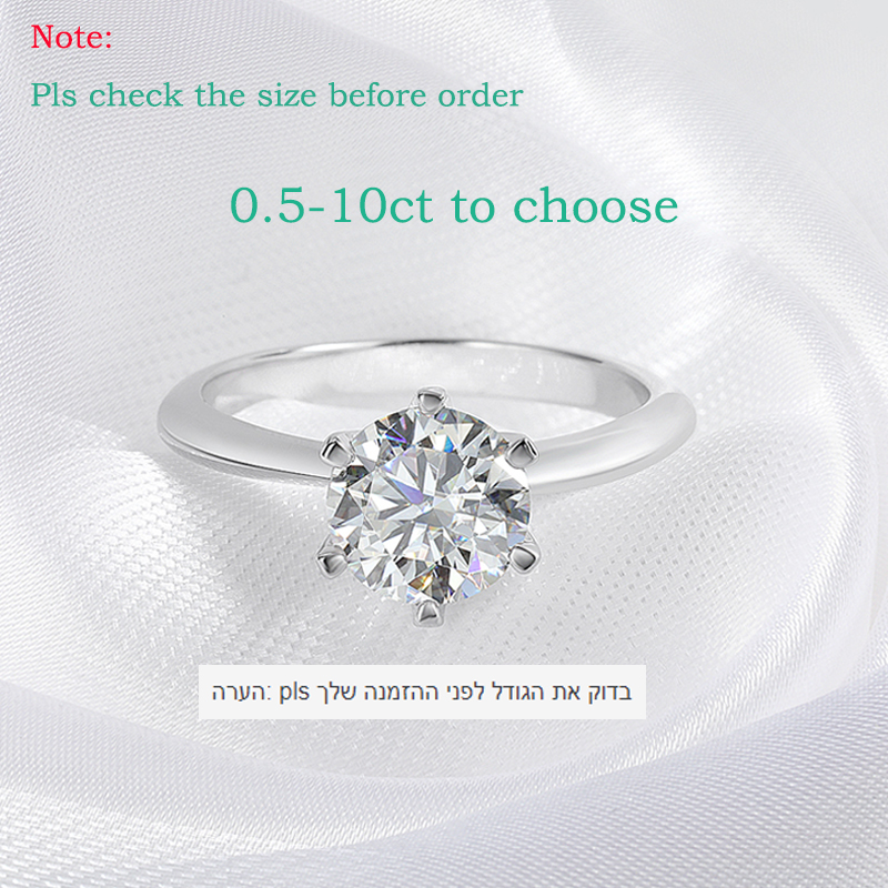 Сертифицированное Smyoue кольцо с муассанитом 1-5 карат VVS1 Lab Diamond Solitaire Ring для женщин, обручальное кольцо, ювелирные изделия