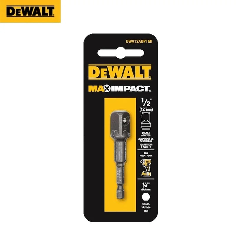 DEWALT DWA12ADPTMI DWA38ADPTMI IMPACTO máximo ™   1/4" PARA QUARO 1/2" ou 3/8" Acessórios para ferramentas de driver de ADAPTOR