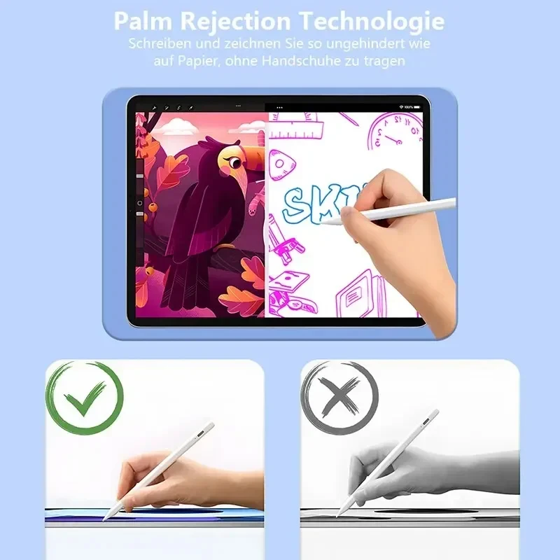 Für Apple Pencil Palm Rejection Power Display iPad Pencil Pen für iPad 2025 2024 2023 2022 2021 Pro Air Mini spezifischer Stylus