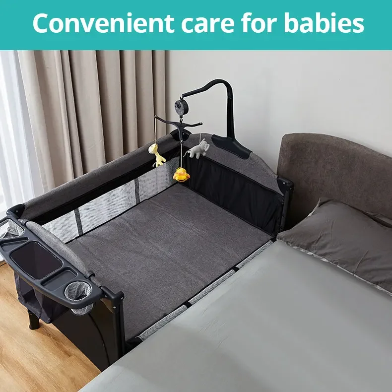 MOEYE-Berços portáteis com mesa de fraldas, berço do sono, Multifuncional Playpen
