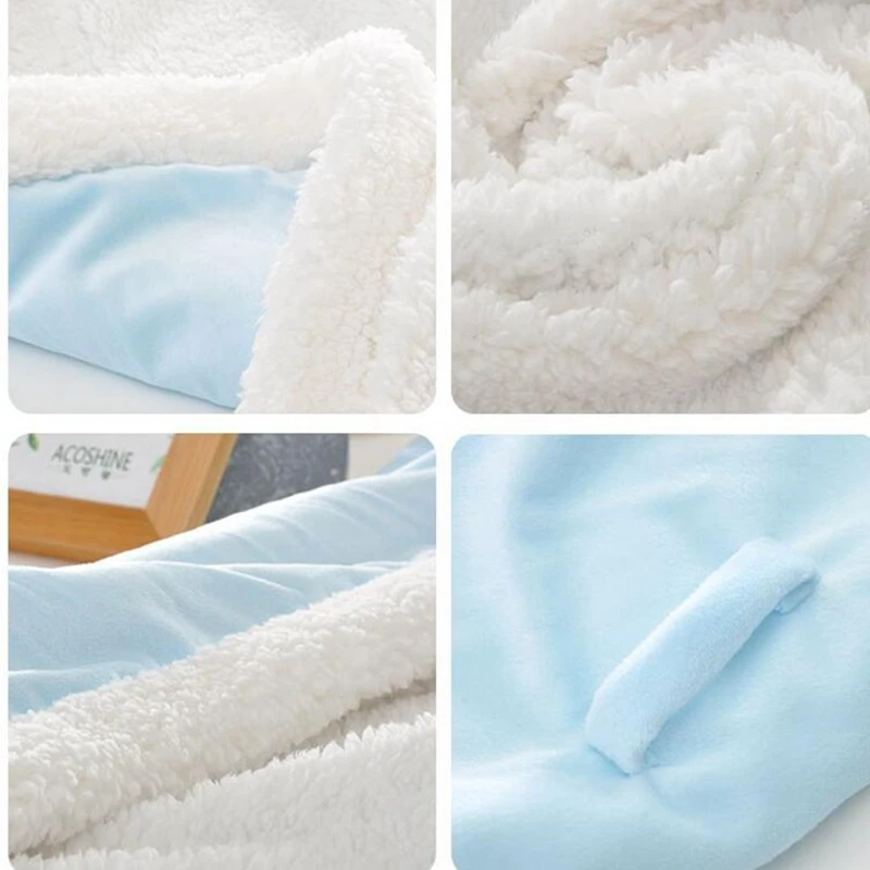 Calda coperta in pile di velluto per bambini, fasciatoio per neonato, morbida coperta in pile, set di biancheria da letto solido, trapunta in cotone, fasciatoio