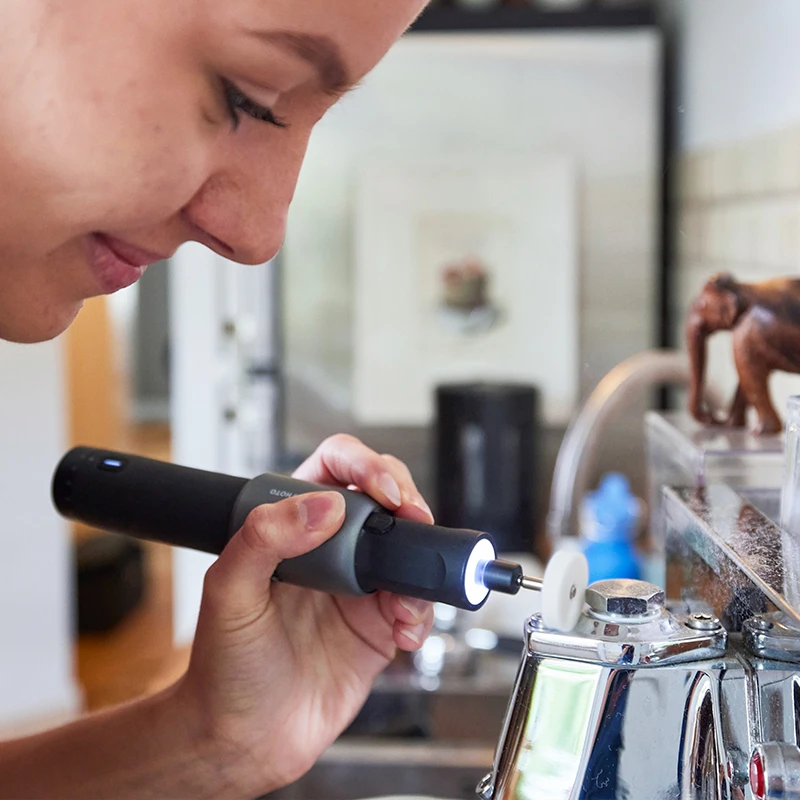 HOTO 35in1 Quay Bộ Dụng Cụ Không Dây Xay Đánh Bóng Mini Di Động Máy Khoan Điện Chạm Khắc Bút Máy Xay 5 Tốc Độ Mô Hình Gỗ DIY