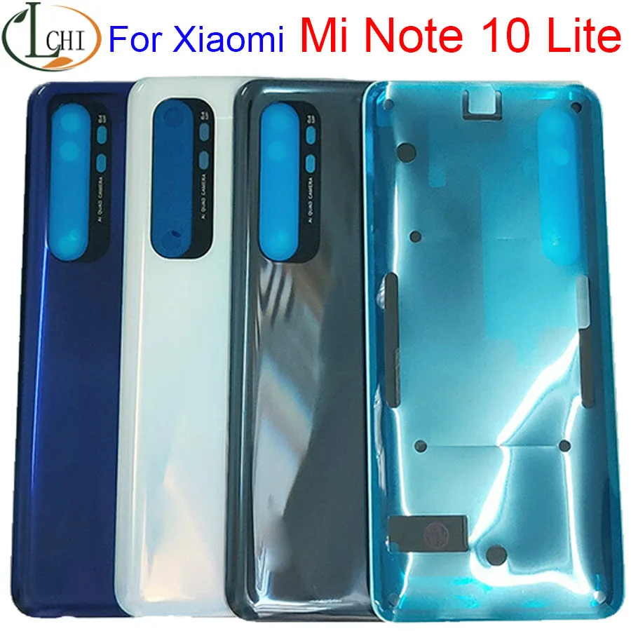 Neue Abdeckung 6,47 "Für Mi Hinweis 10 Lite Batterie Abdeckung Hinten Glas Tür Gehäuse M2002F4LG für Mi Hinweis 10 Lite zurück Batterie Abdeckung