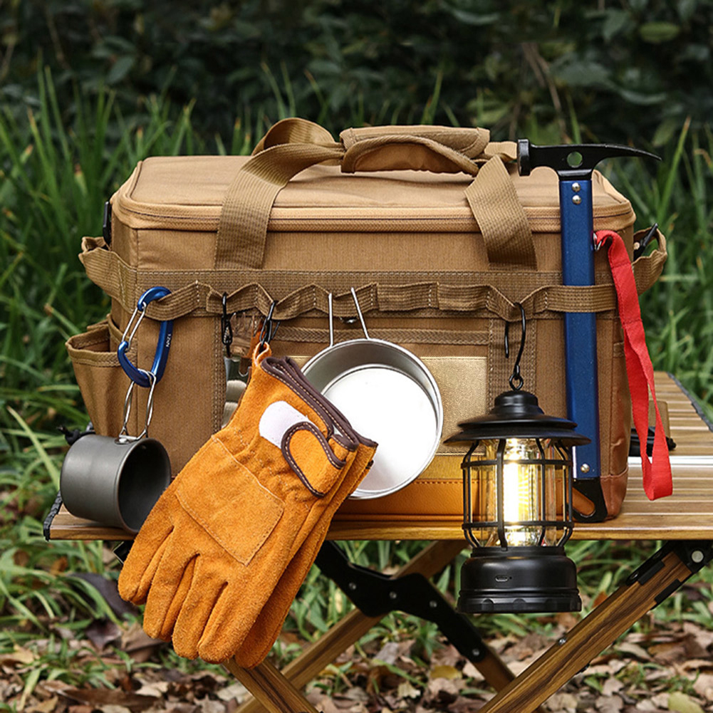 30L Camping Kochen Utensil Organizer Große Kapazität Auto Stamm Lagerung Tasche Abnehmbare Multifunktionale Camping Herd Lagerung Fall