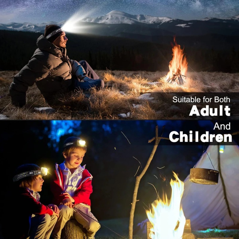 9-LED High-Brightness Headlamp, Motion Sensor Headlamp, Portable Fishing and Camping Outdoor Headlamp, Work Flashlight