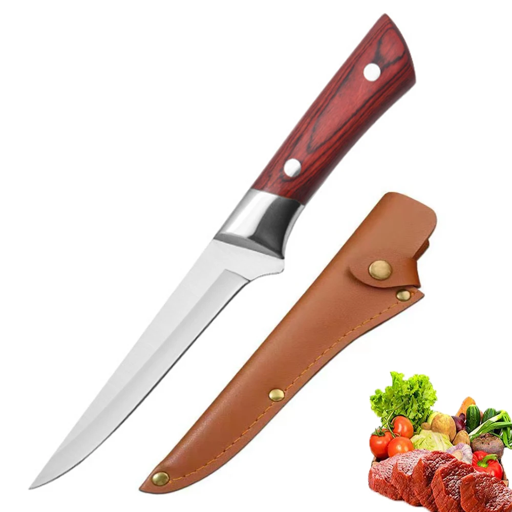 Ausbeinmesser aus Edelstahl, Küchenmesser für Fleischbeil, Obst, Schälgemüse, Messer, Schweinefleisch, Rindfleisch, Schaf, Fleisch, Schneidmesser
