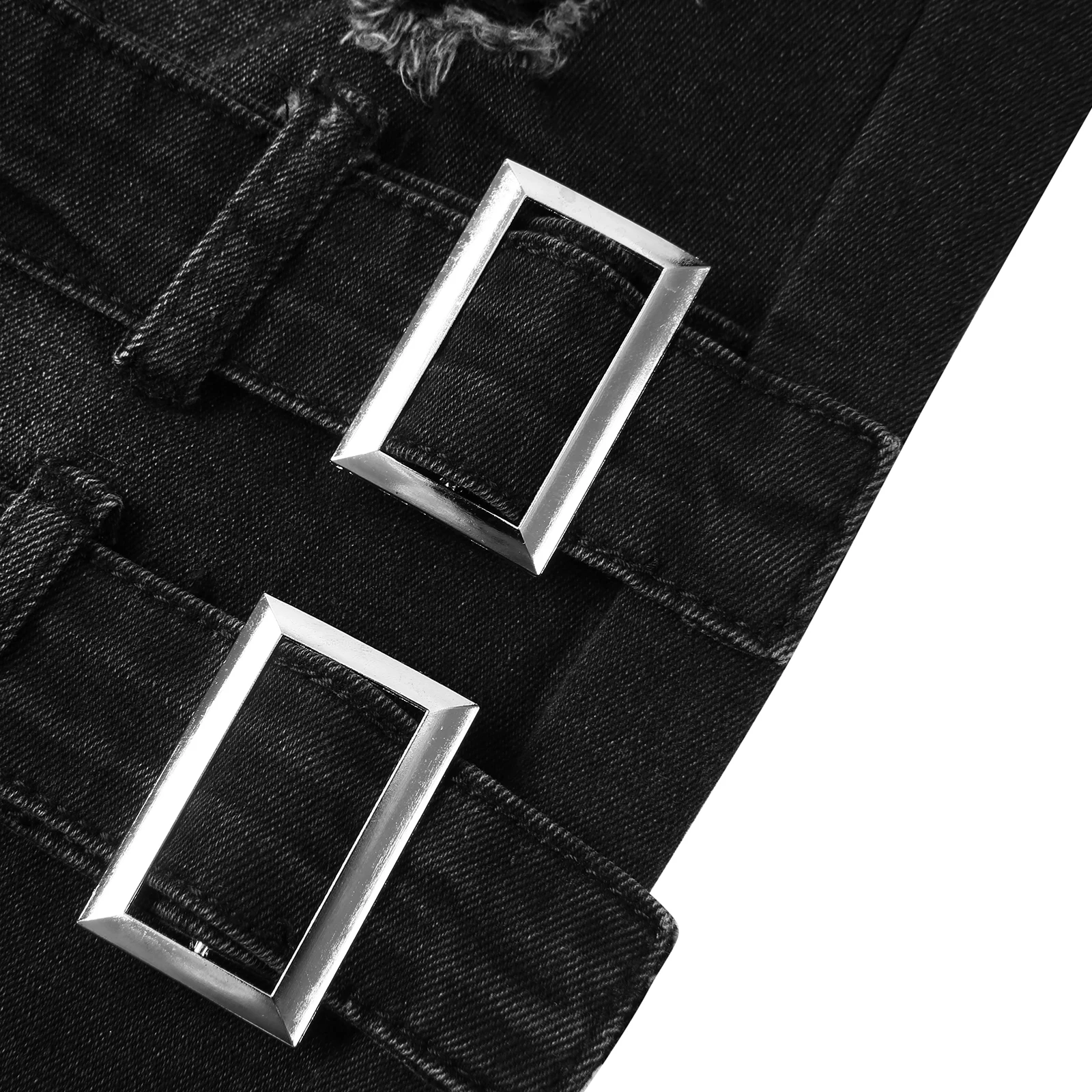 Pantalones vaqueros rectos para hombre, pantalones vaqueros ajustados Punk para primavera y verano, pantalones vaqueros para novio, ropa de calle con cremallera, pantalones góticos negros ajustados