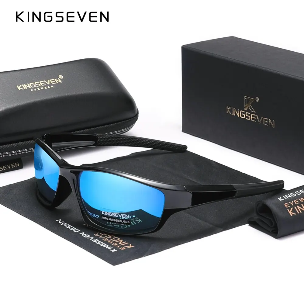 정품 KINGSEVEN 새로운 2024 디자인 남성 스포츠 편광 선글라스 여성 UV 렌즈 여행 패션 안경