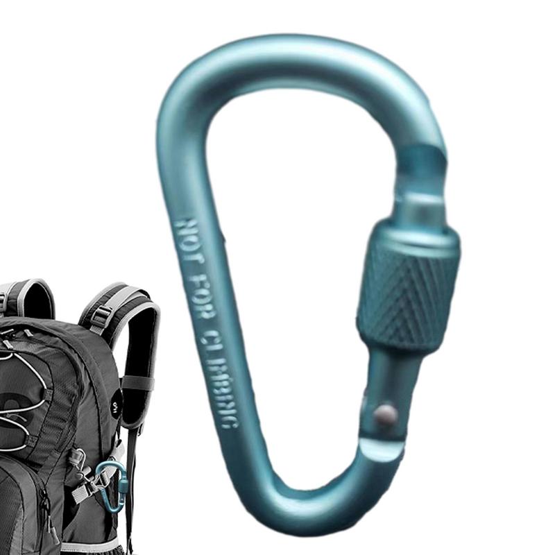 Mosquetón de escalada al aire libre, tensor de Paracord en forma de D, Clip de llavero, tensor de Guylines de aleación de aluminio, gancho de montañismo para campamento