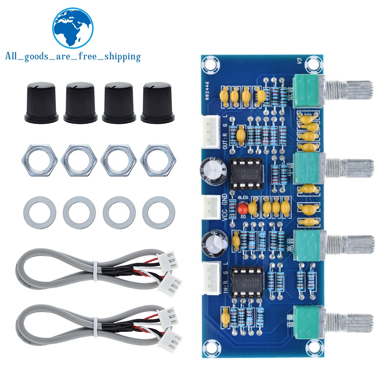XH-A901 NE5532 Tone Board Preamp Pre-amp With Treble Bass Volume Adjustment Tone Controller For TZT Amplifiers Board