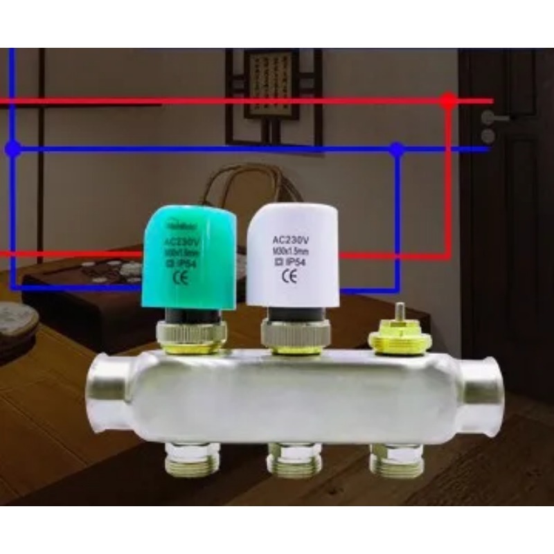 230v 220v ノーマルオープン電気サーマルアクチュエーターマニホールド床暖房バルブ calefaccion suelo radiante actuador