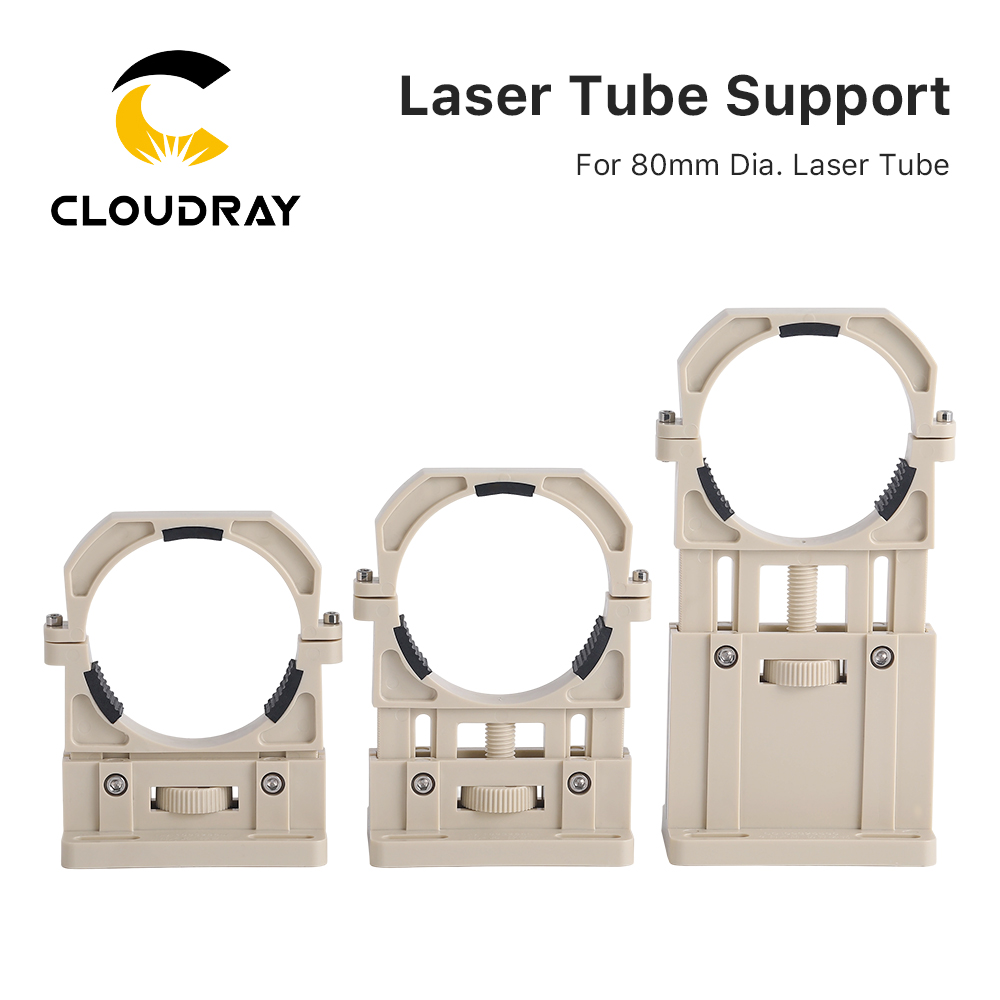 Держатель лазерной трубки Cloudray Co2, 2 шт./компл., гибкий пластик, 80 мм для станка для лазерной гравировки и резки 50-180 Вт