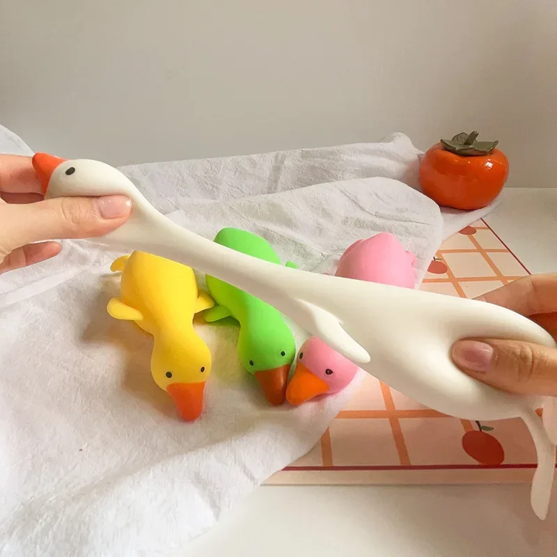 Brinquedo de apertar de pato kawaii, brinquedos elásticos para alívio do estresse para adultos e crianças, presente de festa de animal fofo