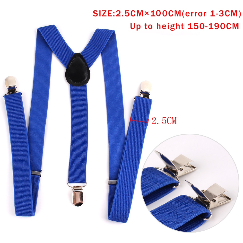 Solid Bretels Met Vlinderdas Set Verstelbare Elastische Bruiloft Jarretel Bowtie Candy Kleur Jongens Meisjes Bretels Accessoires Bandjes