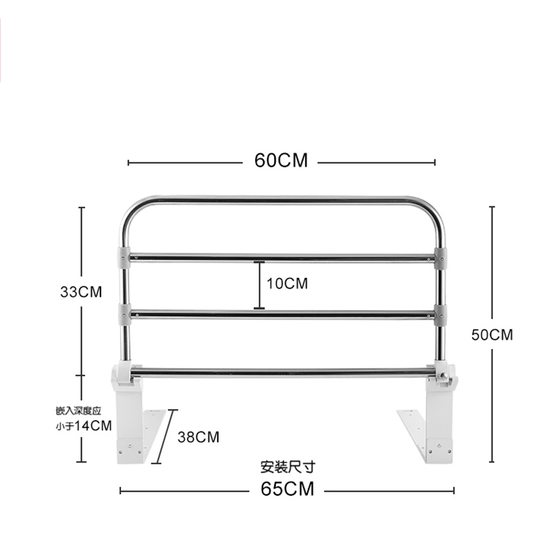 Removable Storage Pocket Senior Bed Rails Non-Slip Handle Guard Rails Senior Bed Rails Fit Any Bed Sicurezza Elderly Furniture