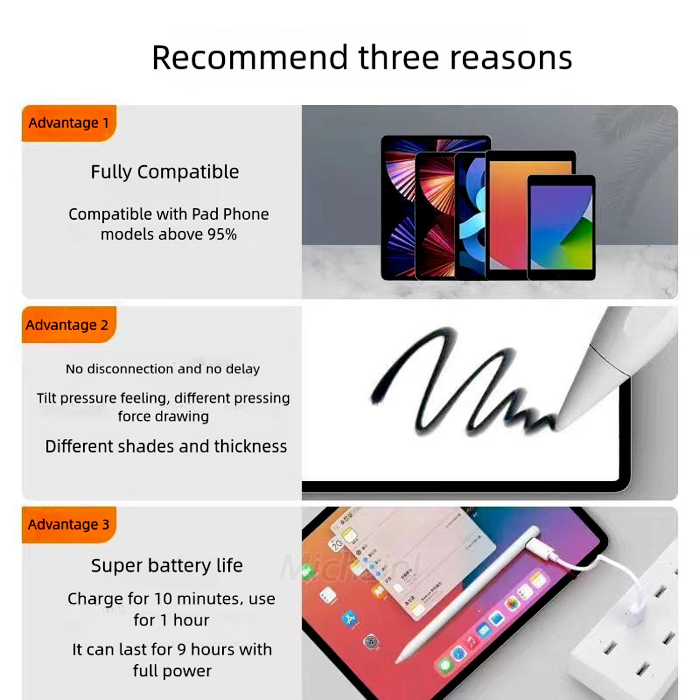 Xiaomi Pad 6 5 スタイラスペン、パームリジェクションチルトなしのSamsung Pad用、Huawei Matepad用、すべてのAndroidタブレット電話ペン用