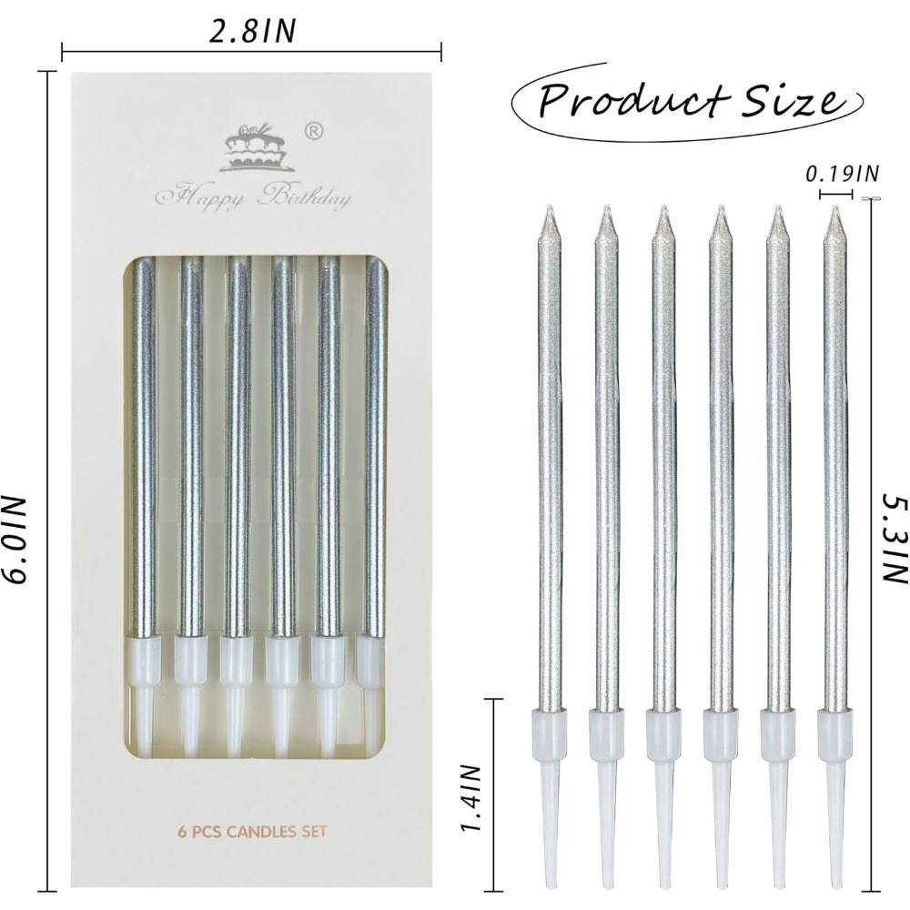 6/12/48pcs Birthday Candles Spiral Cake Candles  Long Thin Cake Candles For Wedding Party And Cake Decoration