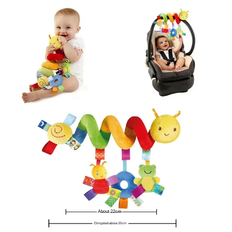 เปลเด็กแขวน Rattles ของเล่นรถที่นั่งของเล่นโทรศัพท์มือถือรถเข็นเด็ก Crib SPIRAL ของเล่น Pram แขวนตุ๊กตาสําหรับทารกทารกแรกเกิดของขวัญ