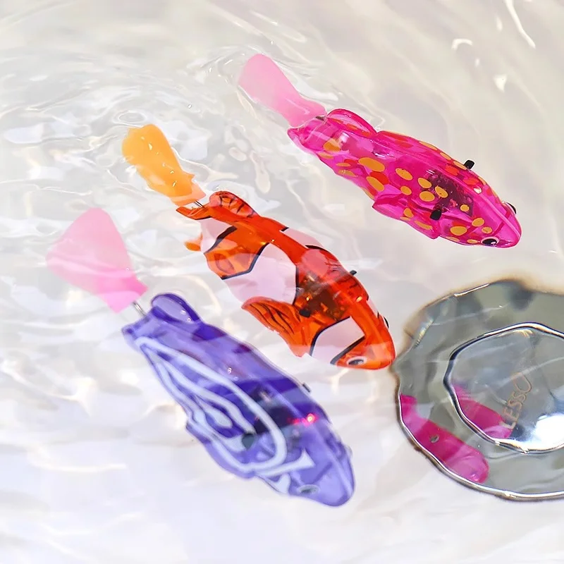 Kinder Party Elektronische Fisch Licht Induktion Dusche Interaktive Schwimmen Wasser Spielen Haustier Simulation Fisch Spielzeug Urlaub Geschenke