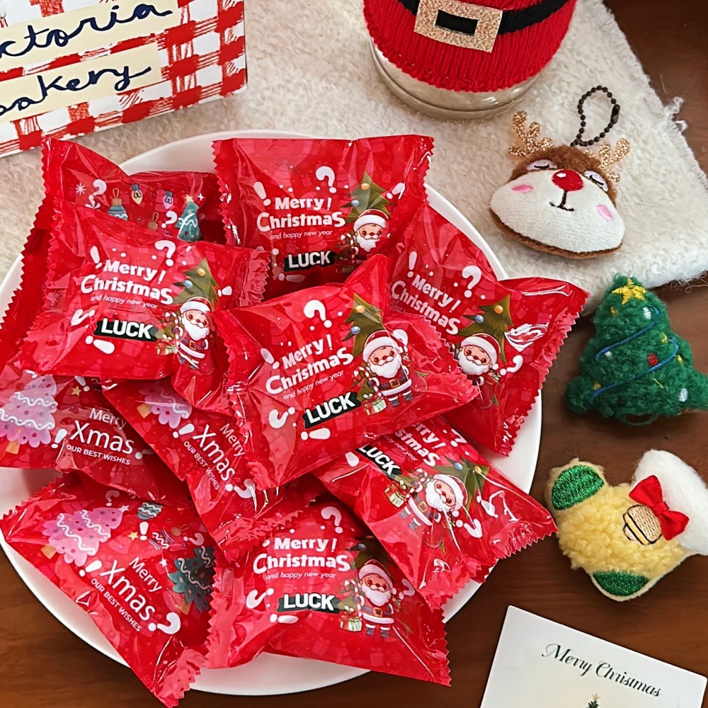 5 Pcs Christmas Surprise Blind Bag Doll Pendant Brooch Decorative Pin Pendant Children's Christmas Gift