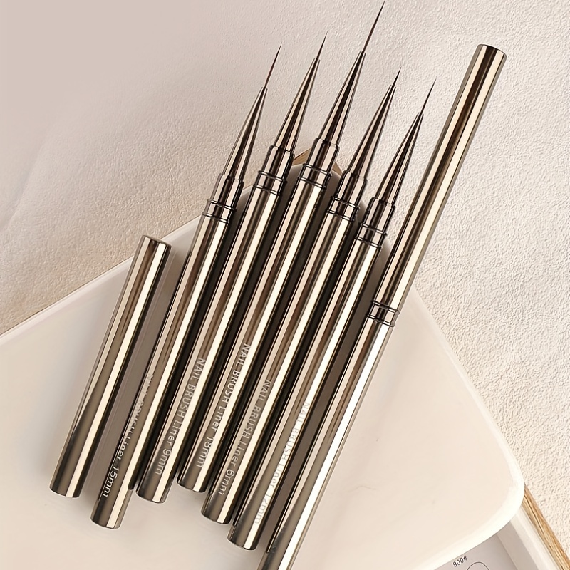 5 uds pinceles para delineador de uñas pincel pintado a mano acrílico UV Gel colores tintas constructor pluma de dibujo DIY accesorios de diseño de manicura