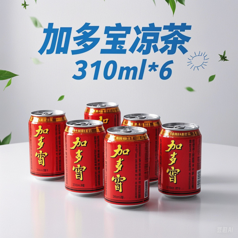 JDB, Herbal Tea, Pack of 6, 310ml/can