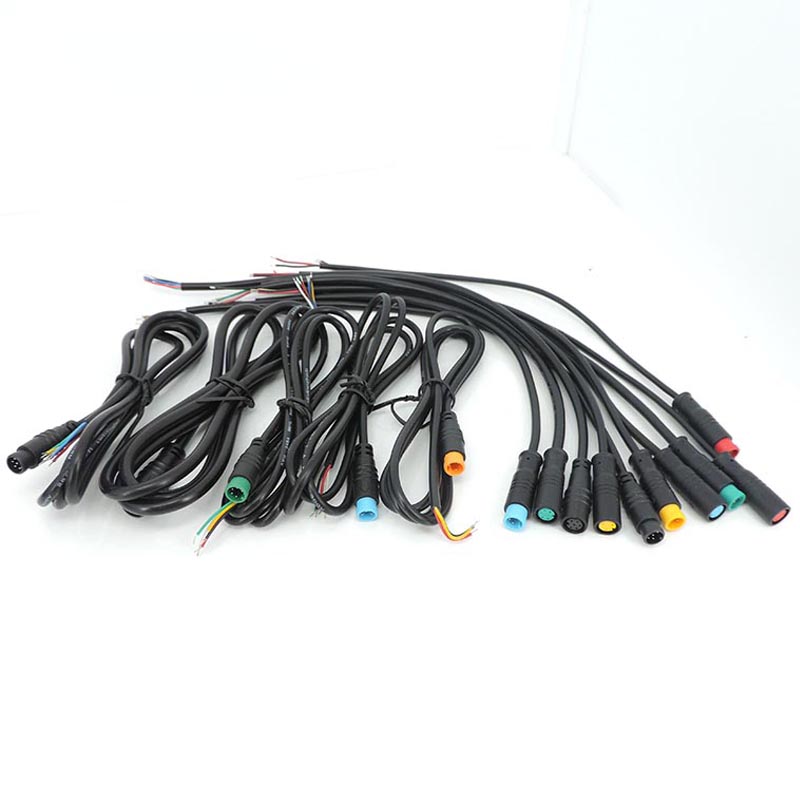 Male+Female Connector 2 3 4 5 6Pin M8 Cable Waterproof Connector For Ebike Optional Cable Ebike Accessories