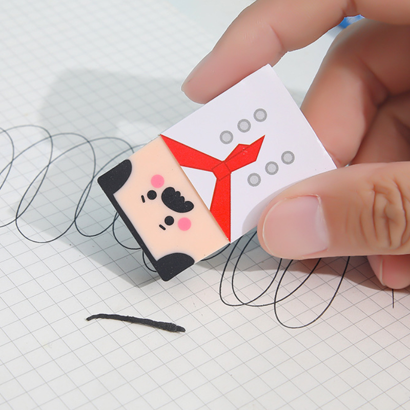 Creative Pencil Eraser Baldness Old Man Eraser Student Stationery School Office Supplies for Kids Will Slowly Go Bald As You Use