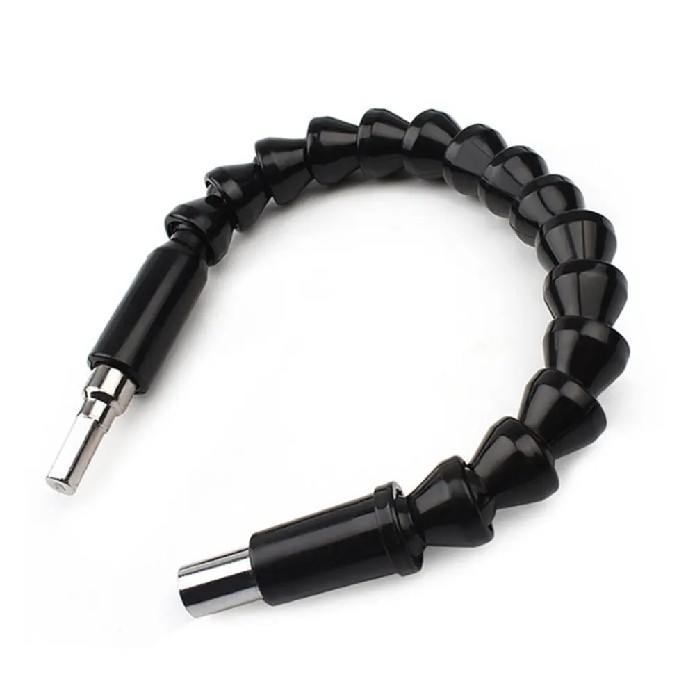 1pc preto 300mm hexagonal universal chave de fenda de eixo macio com chave de fenda elétrica para conectar ferramenta de haste de extensão