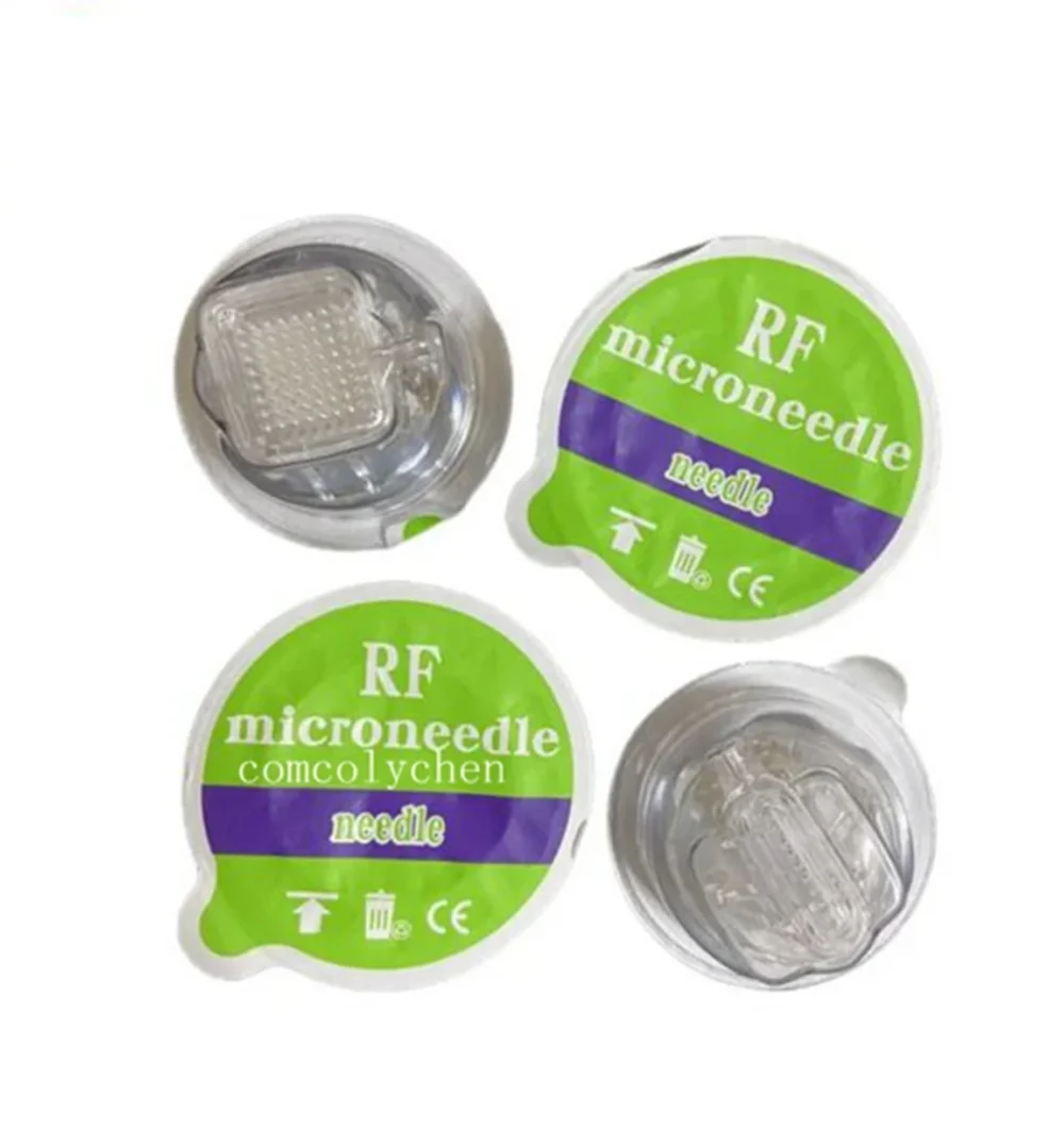 วัสดุสิ้นเปลืองแบบใช้แล้วทิ้งสีเขียว RF Microneedling ตลับหมึกทอง 10/25/64 Pins Nano สําหรับ Fractional RF อุปกรณ์เสริม