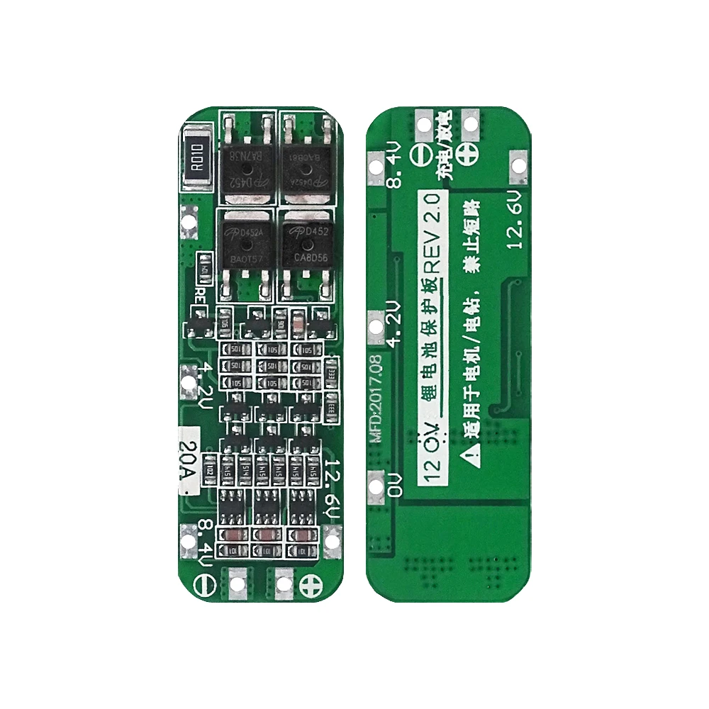 3S 20A li-ion Lithium Battery 18650 Charger PCB BMS scheda di protezione per trapano motore 12.6V Lipo Cell Module