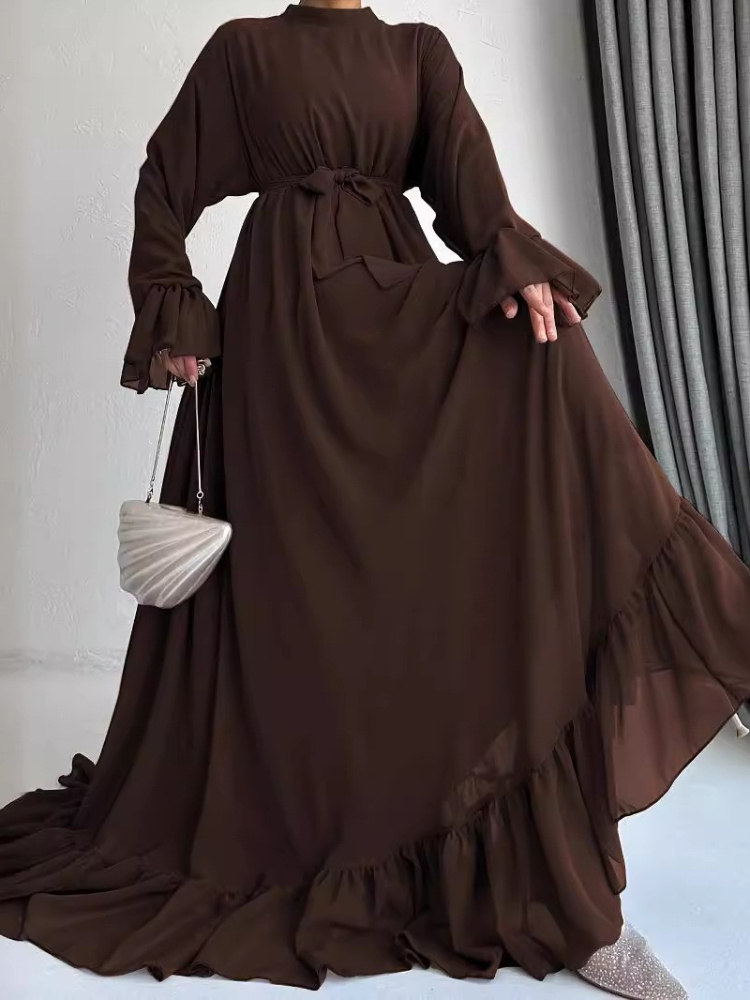 イードイスラム教徒ドレス女性アバヤ Jalabiya サッシラマダンモロッコドバイ Abayas ささやかなアラブロングローブカフタンイスラムパーティー Vestidos 2024