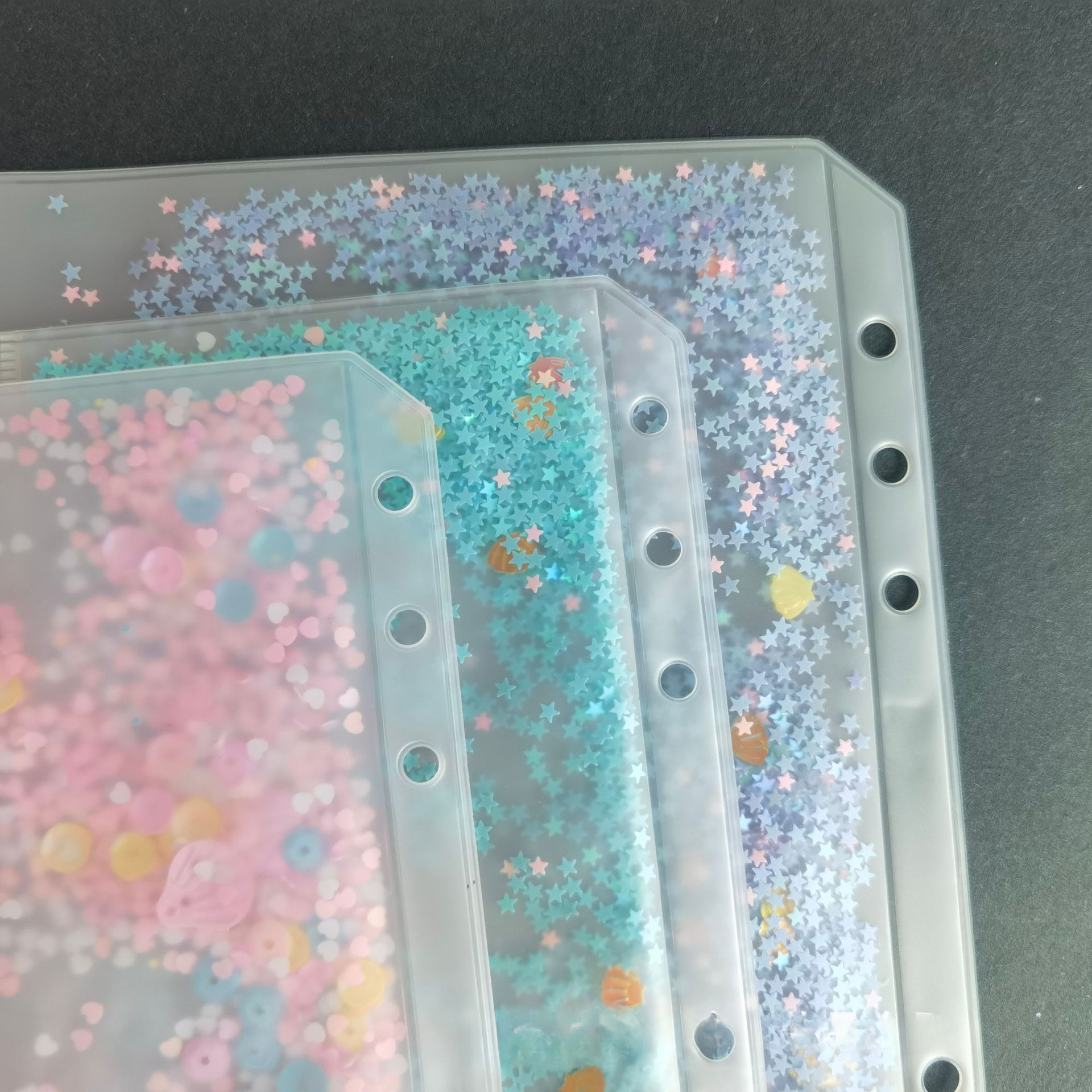 A5 A6 Rosa PVC Reißverschlusstasche Handbuch Aufbewahrung Dokumententasche Informationen Notizblock Visitenkartenbuch Loseblatt