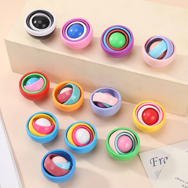 Zabawny nieskończony żyroskop 3D z kulką Fidget Zabawki dla dzieci Nastolatki Chłopcy Dziewczynki Dorośli ADHD Autyzm Łagodzi stres Palec Gyro Spinner