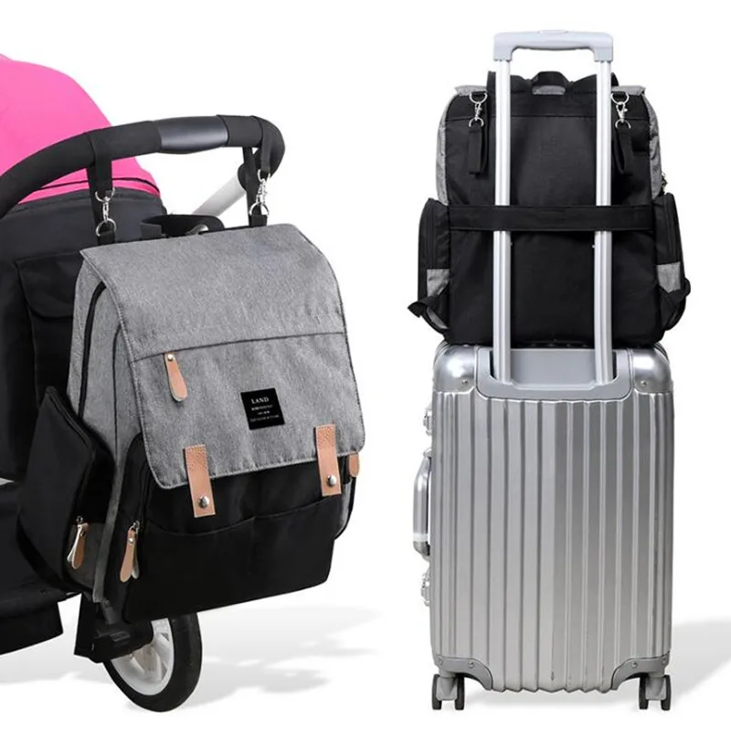 Xác Thực Đất Mẹ Túi Đựng Tã Lót Lưng Mẹ Dung Lượng Lớn Du Lịch Tã Chống Mất Dây Kéo Cho Bé Điều Dưỡng Túi Mới