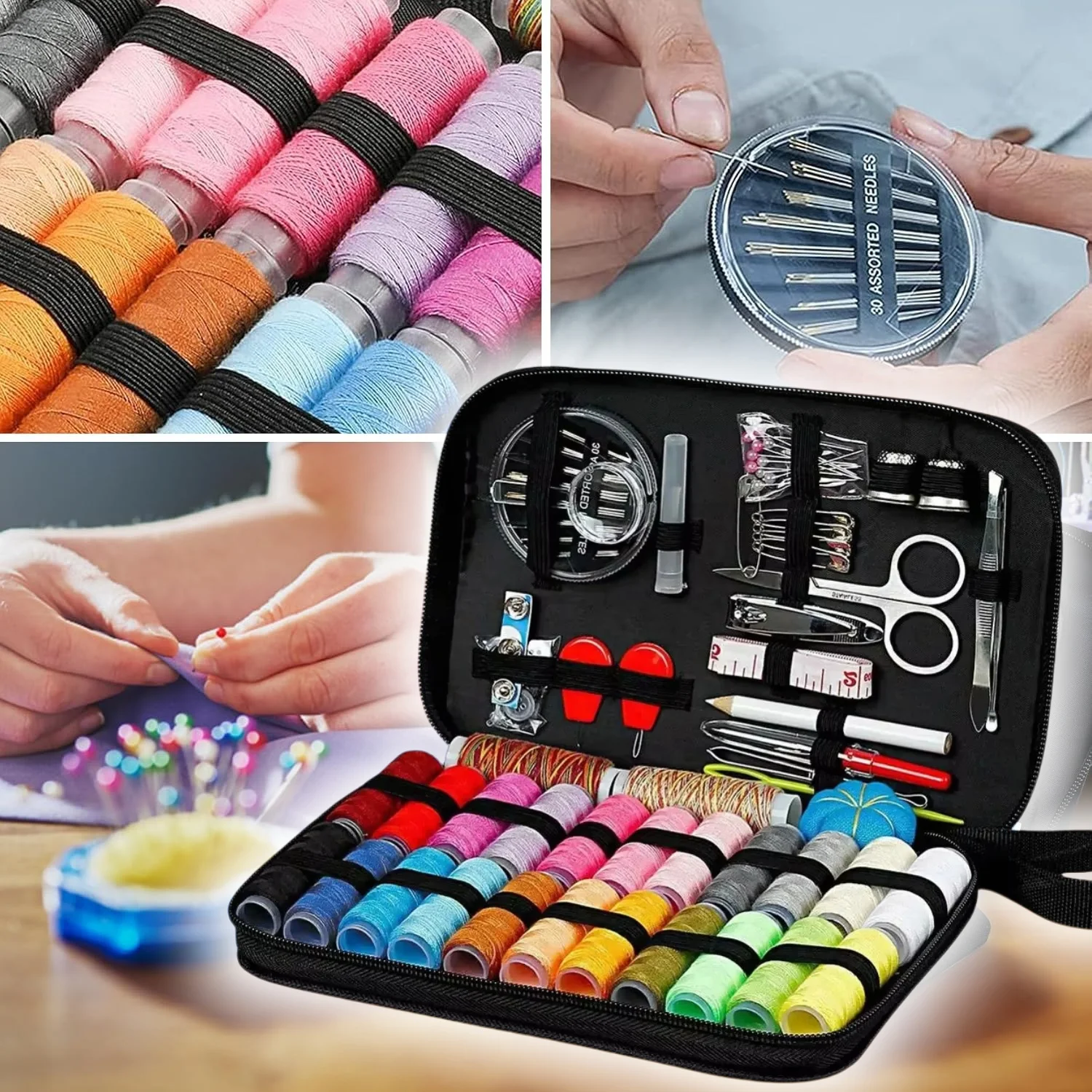 68/98 pezzi kit da cucito multifunzione borsa set di strumenti per cucire fai da te per quilting a mano cuciture accessori per filo da ricamo