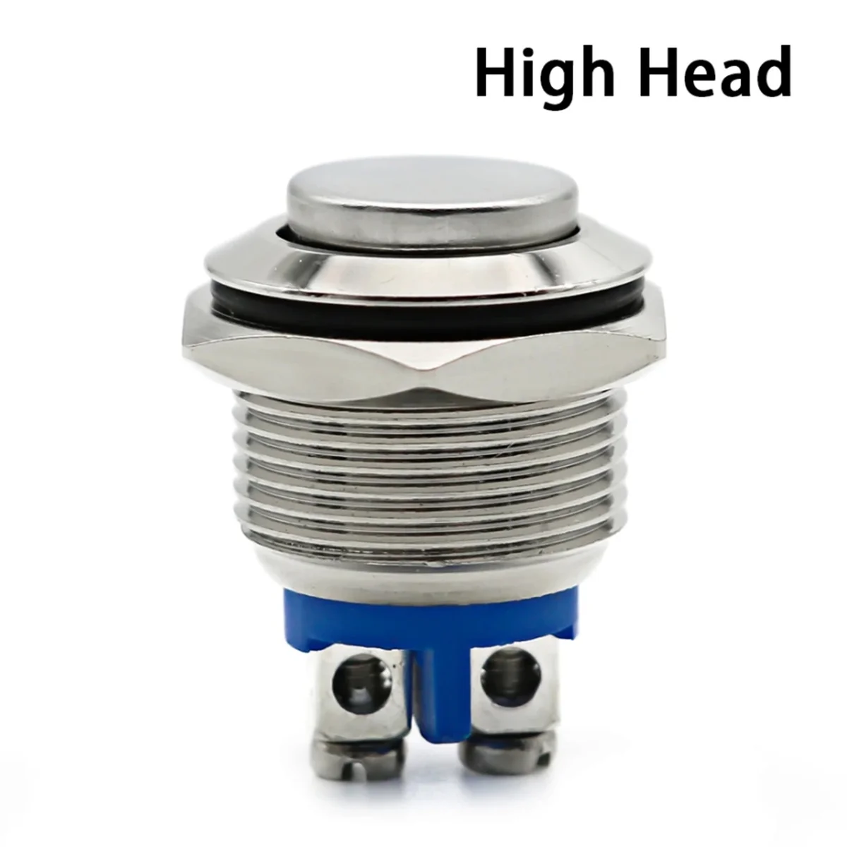 16mm 1NO Hohe Flache Kopf Wasserdicht Momentary Reset Metall Druckschalter Schraube Terminal Auto Motor Türklingel PC Netzschalter