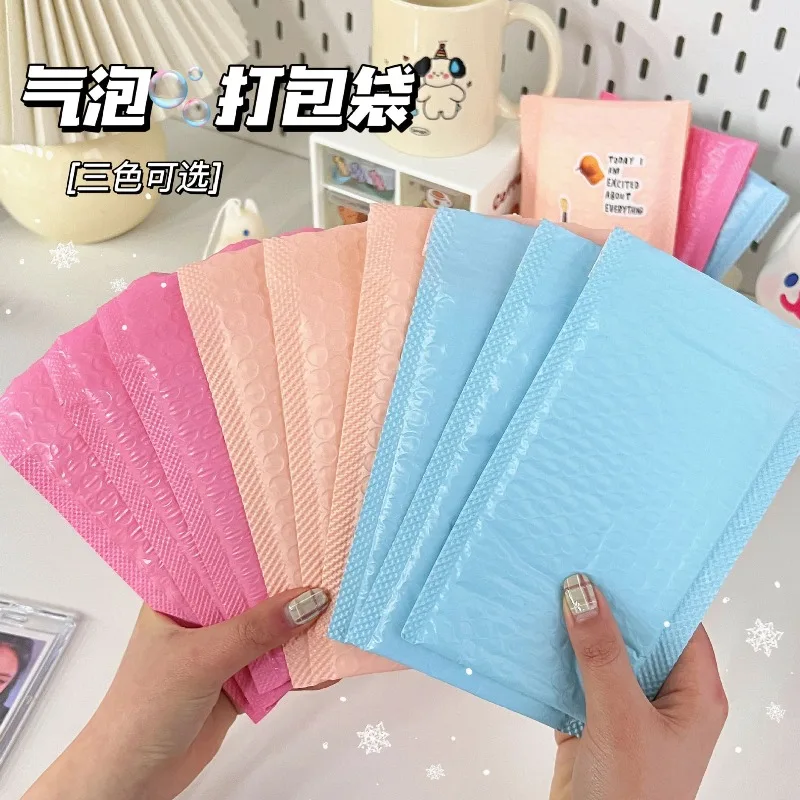10 pçs saco de envelope de bolha rosa bolha auto selo sacos de correio envelopes acolchoados pacote para presentes