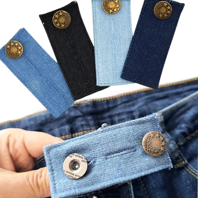 Hebilla de extensión de cintura para pantalones vaqueros, extensor de cintura Unisex, botón de pantalón, extensor elástico, hebilla de extensión de cinturón, 1 ud.
