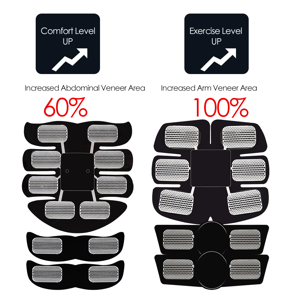 6 Modi EMS Buikspierstimulator Heup Armen Abs Trainer Elektrische Stimulator Home Gym Spiertoner Afslanken Massager