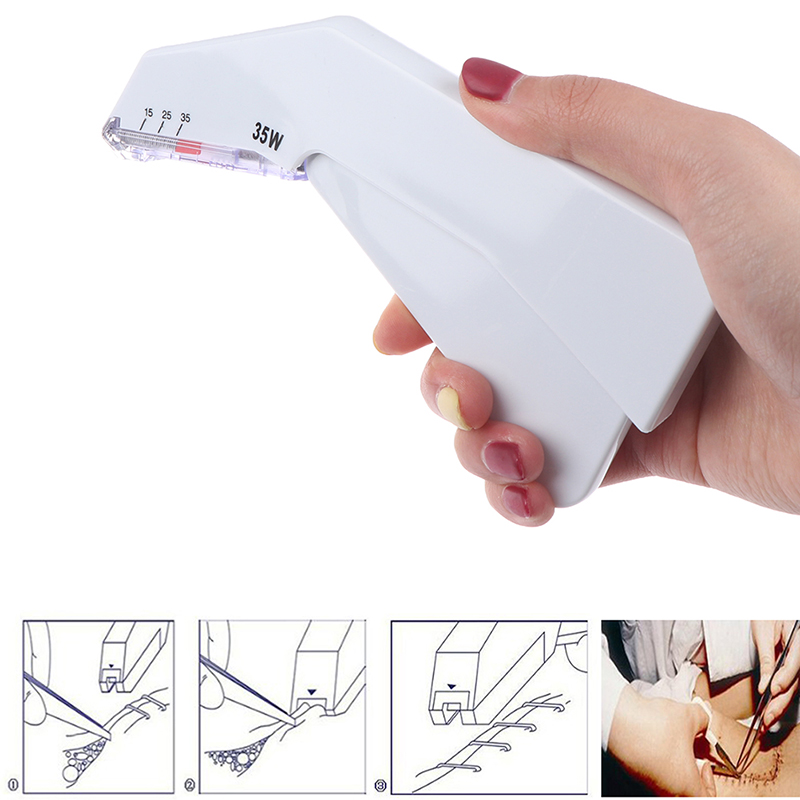 Grapadora médica desechable para cirugía, extractor de uñas estéril para costura de piel, 35W, 1 ud.